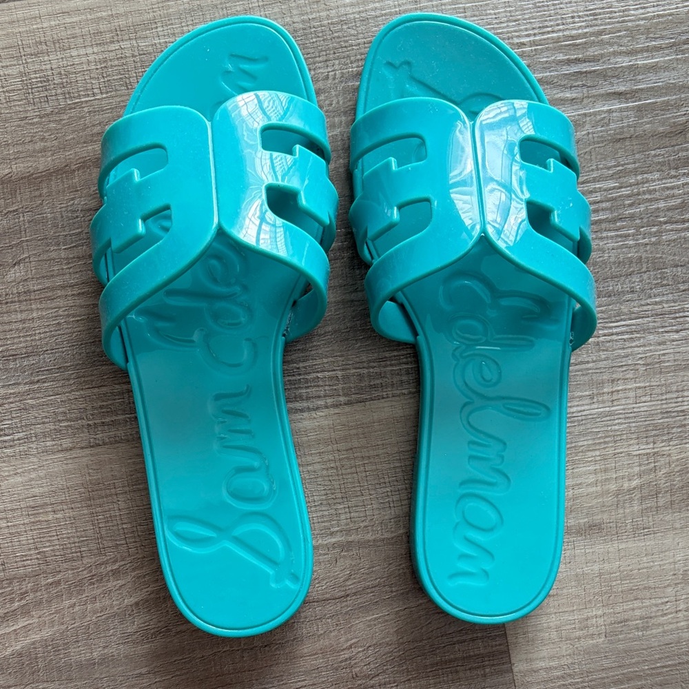 Sam Edelman Women's Teal Slide Sandals *Never worn